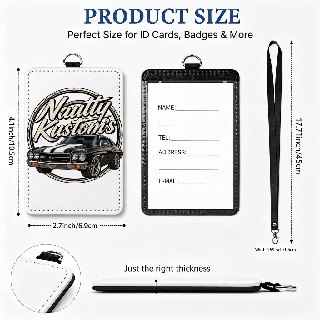 Nautty Leather ID Badge holder