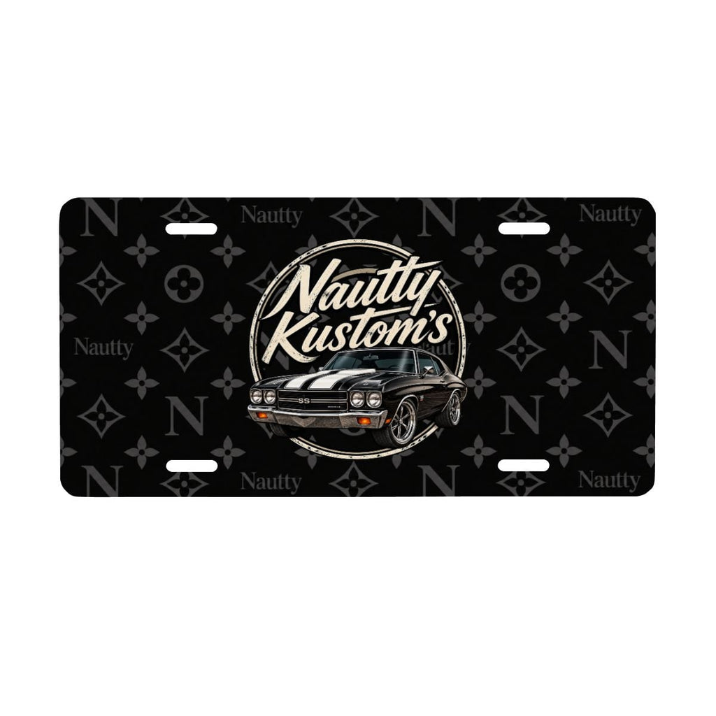 Nautty Aluminum License Plate