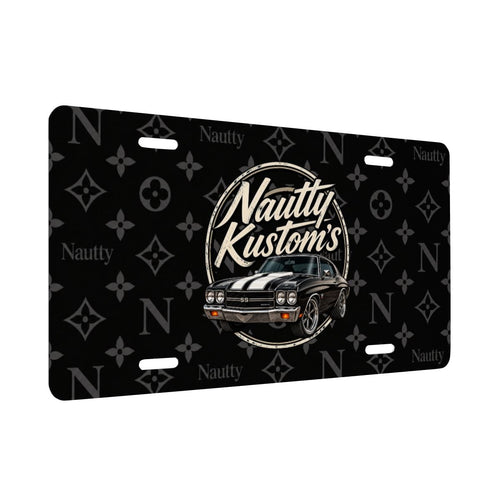 Nautty Aluminum License Plate
