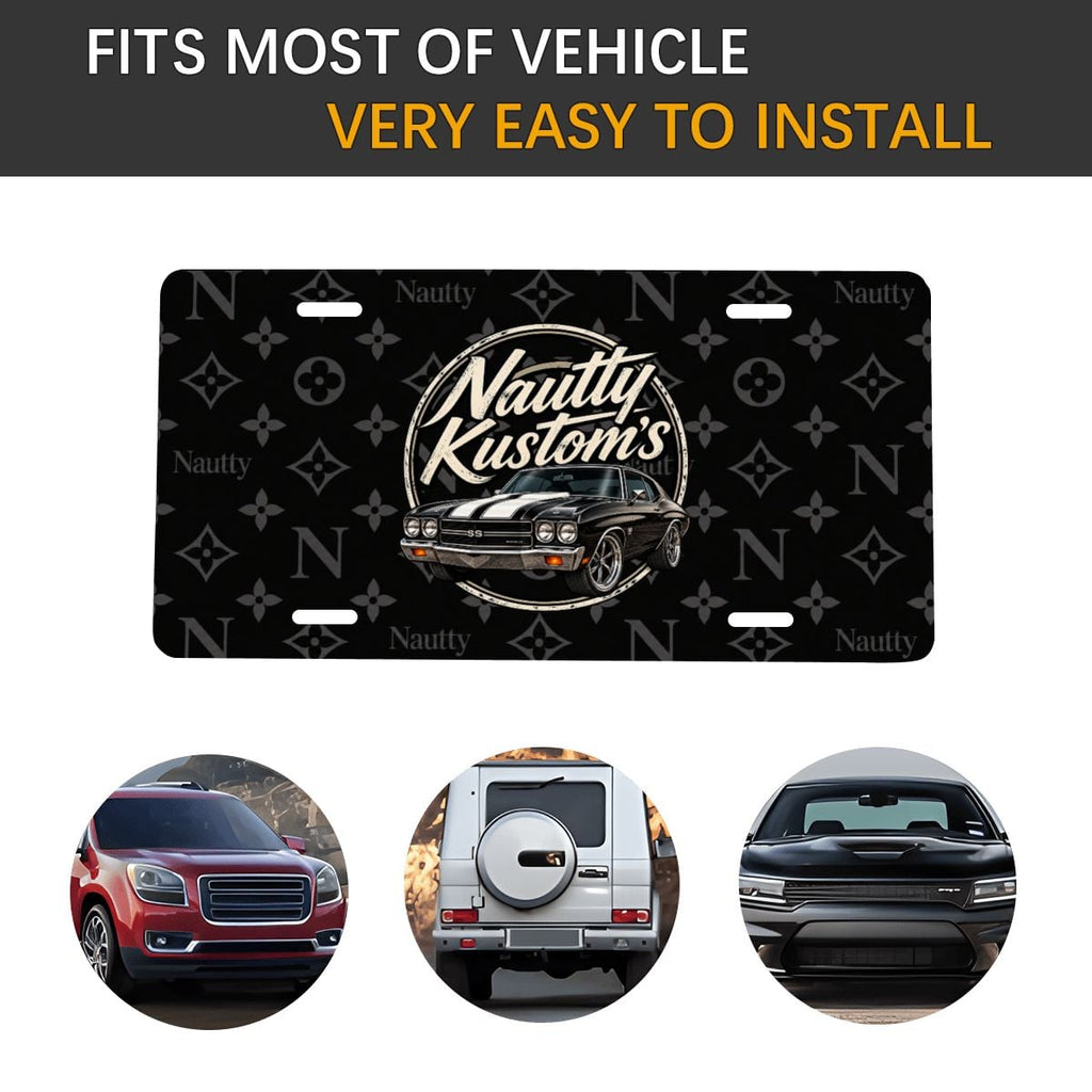 Nautty Aluminum License Plate