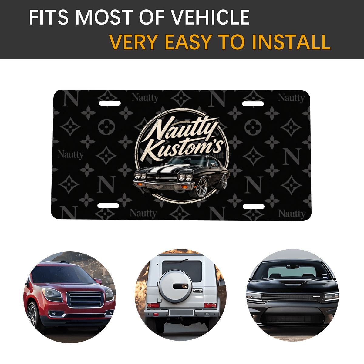 Nautty Aluminum License Plate