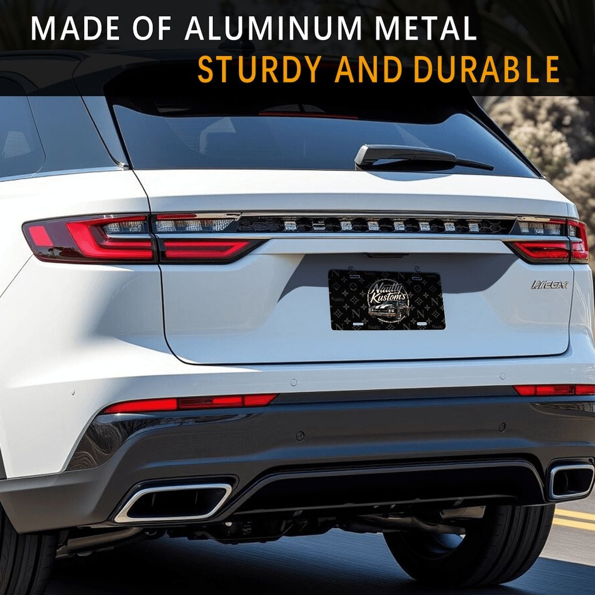 Nautty Aluminum License Plate