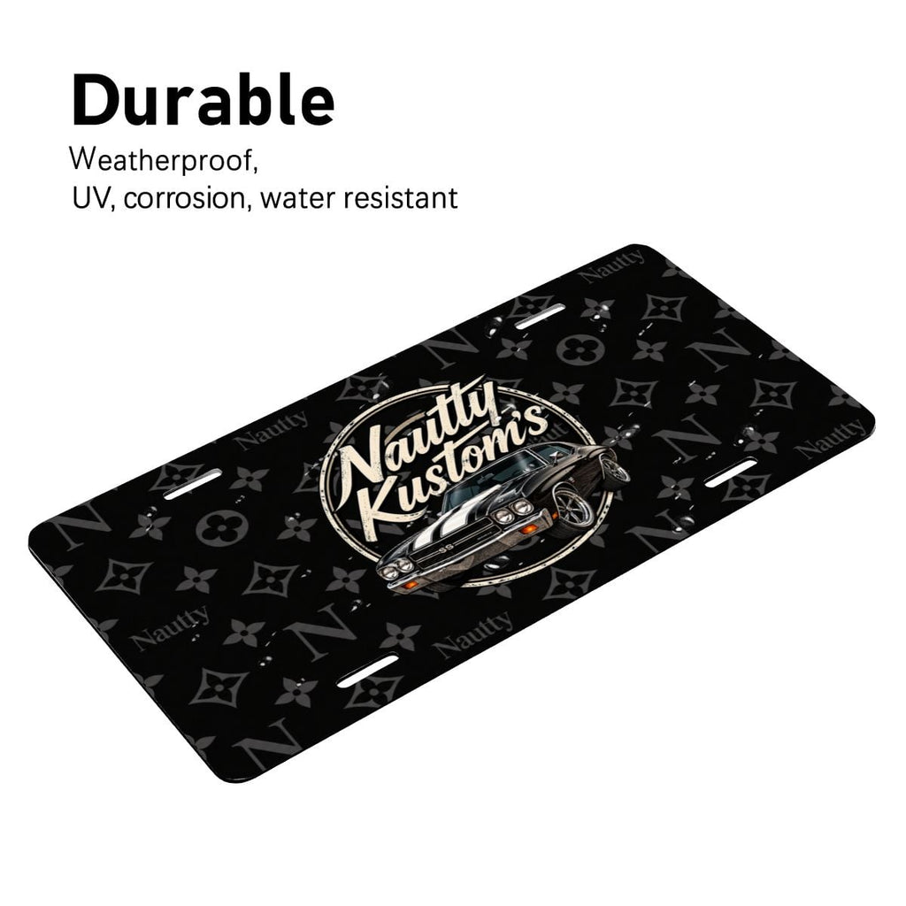 Nautty Aluminum License Plate
