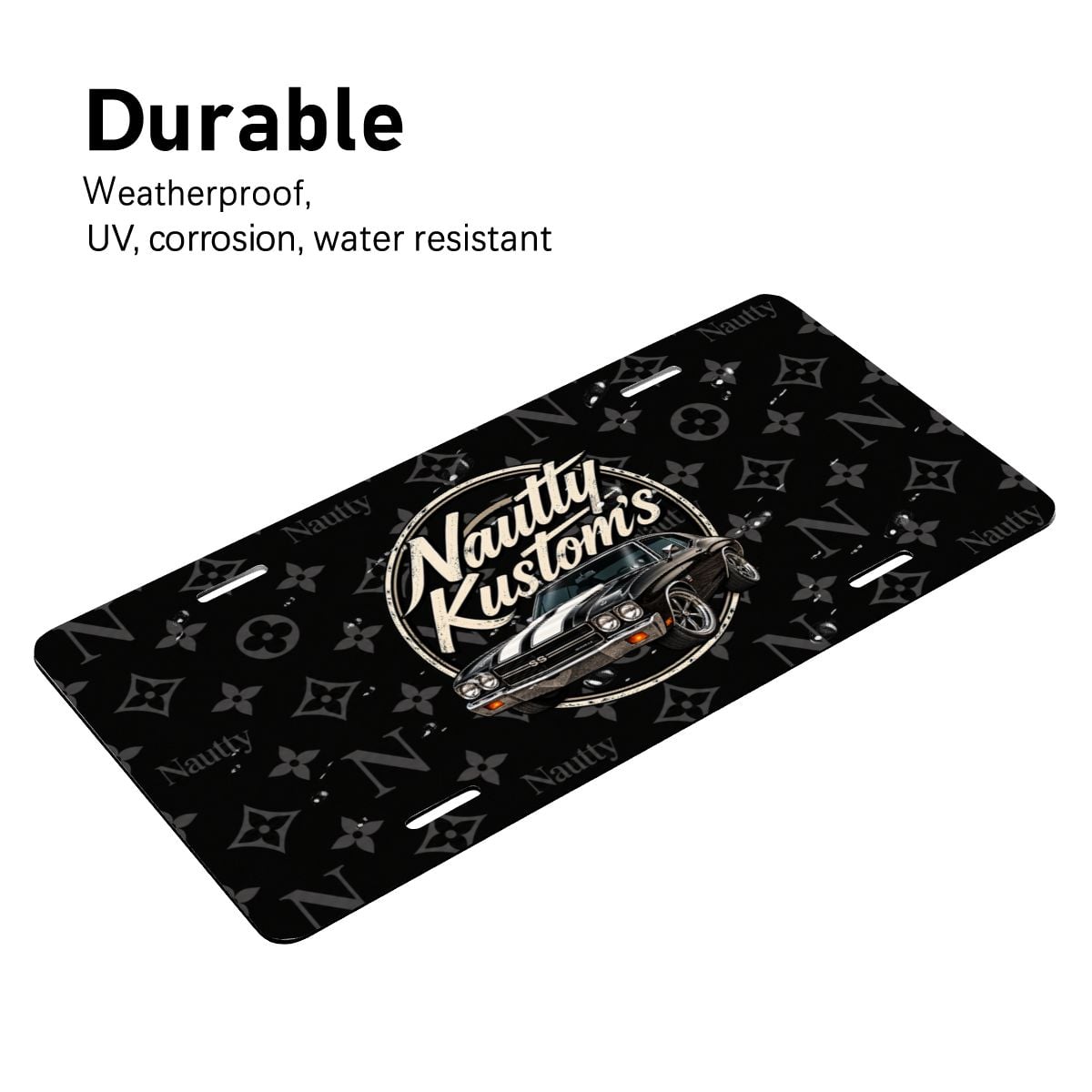 Nautty Aluminum License Plate
