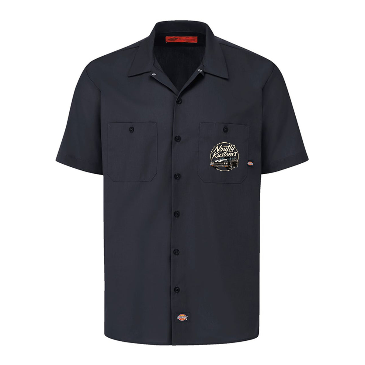 Boss Man Short-Sleeve Work Shirt, front view — Nautty Kustoms