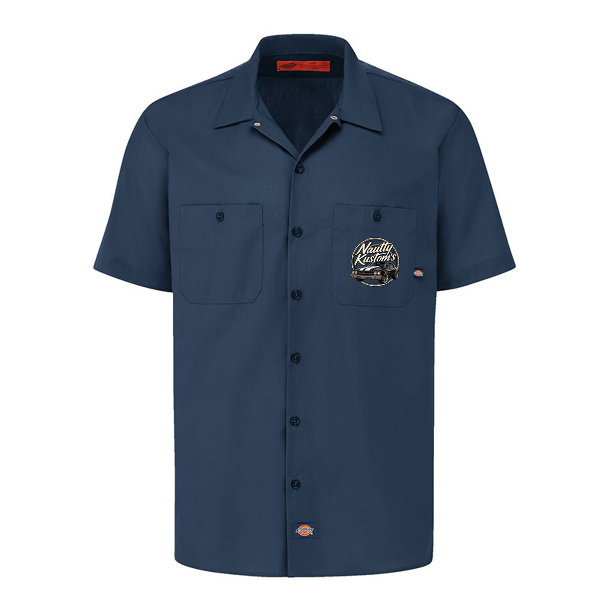 Boss Man Short-Sleeve Work Shirt, front view — Nautty Kustoms