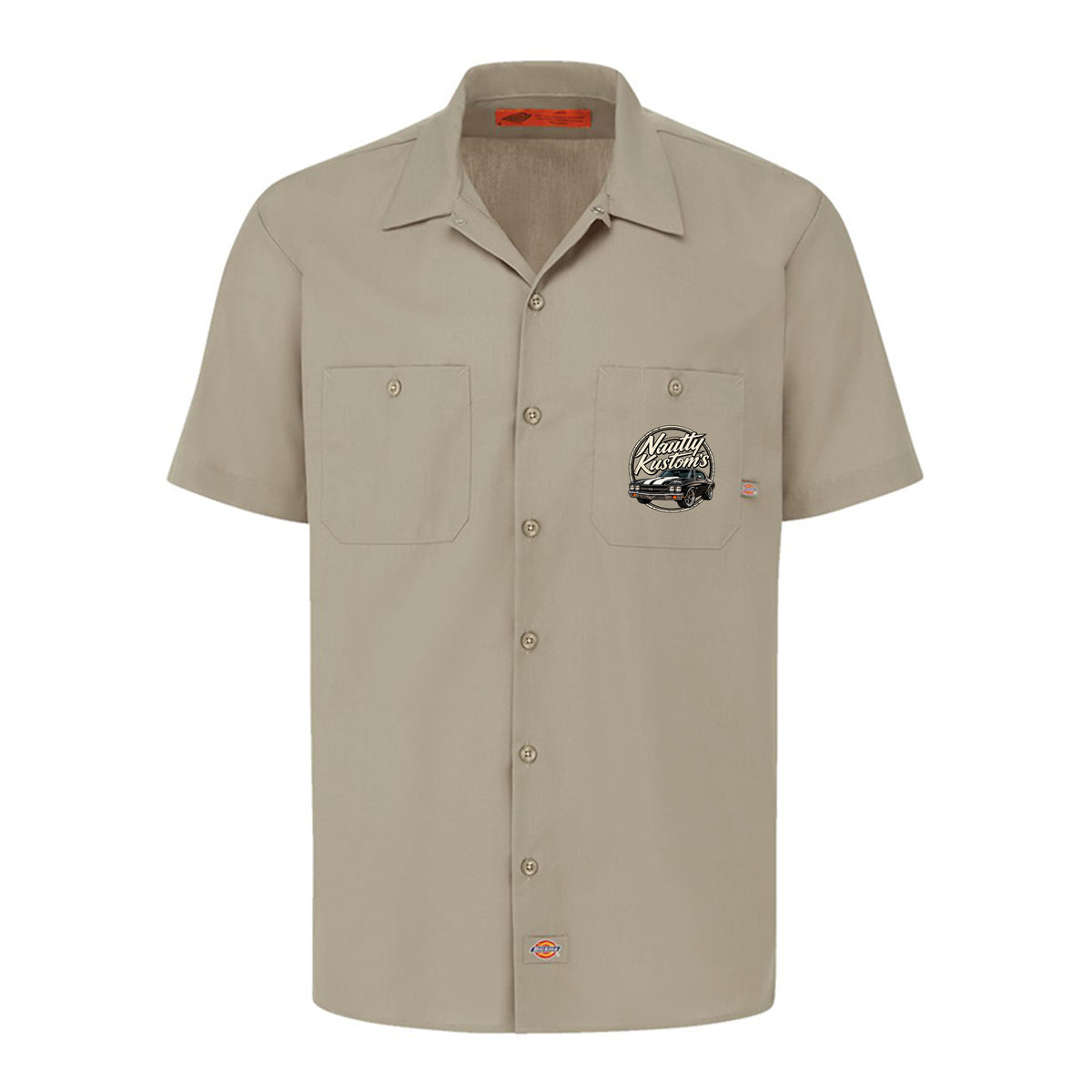 Boss Man Short-Sleeve Work Shirt, front view — Nautty Kustoms