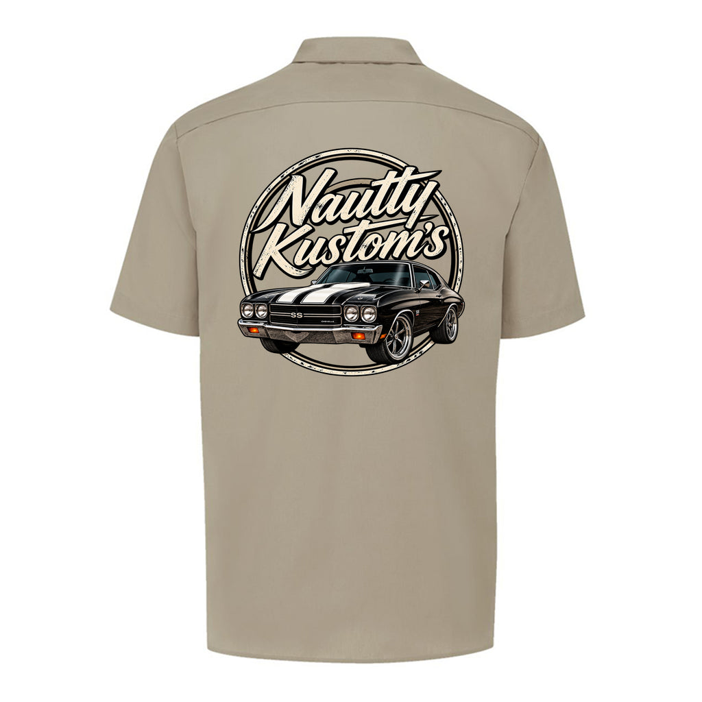 Boss Man Short-Sleeve Work Shirt, back view — Nautty Kustoms