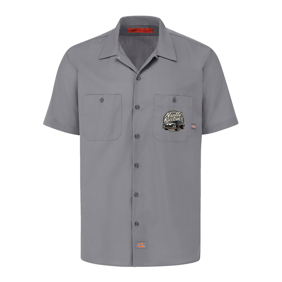 Boss Man Short-Sleeve Work Shirt, front view — Nautty Kustoms