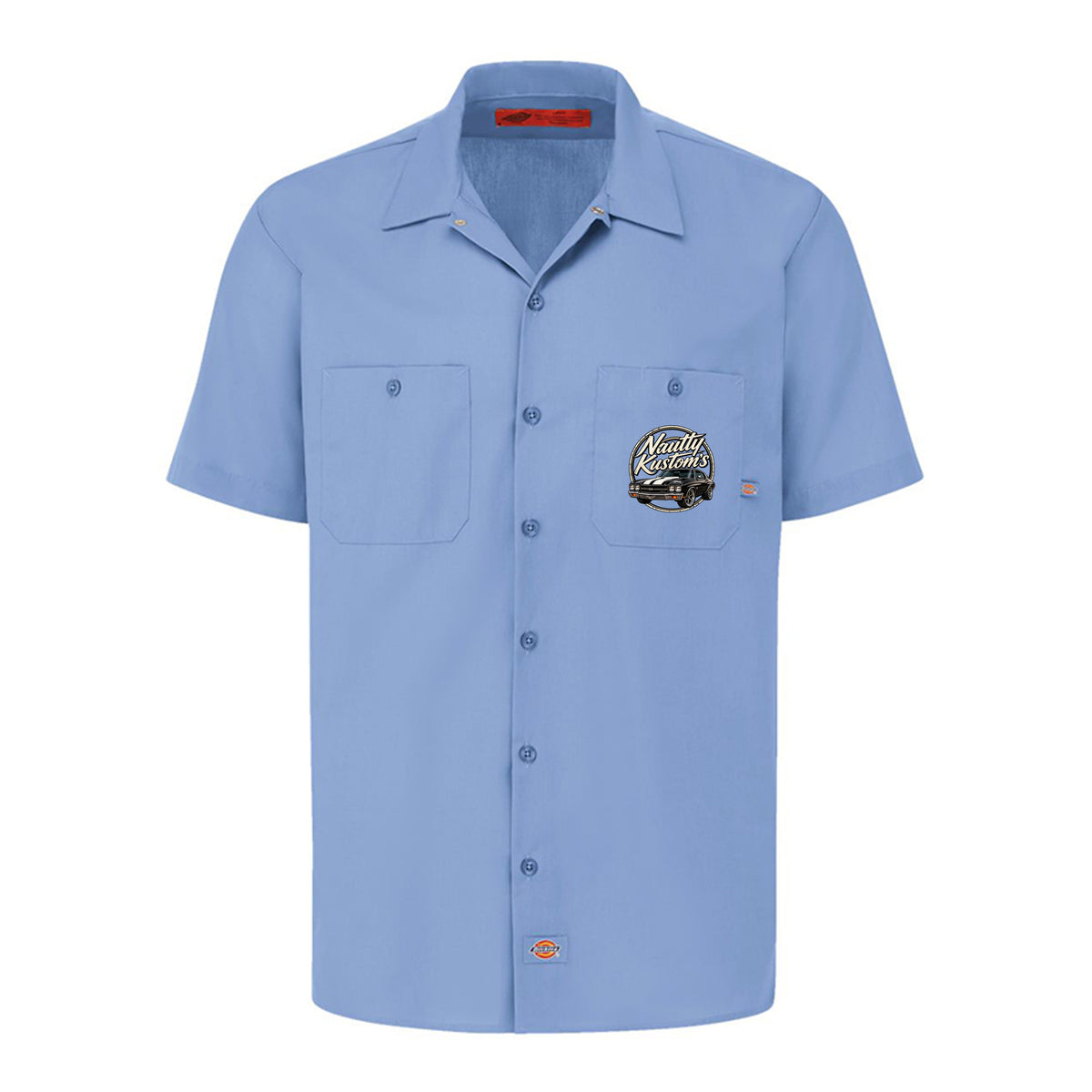 Boss Man Short-Sleeve Work Shirt, front view — Nautty Kustoms
