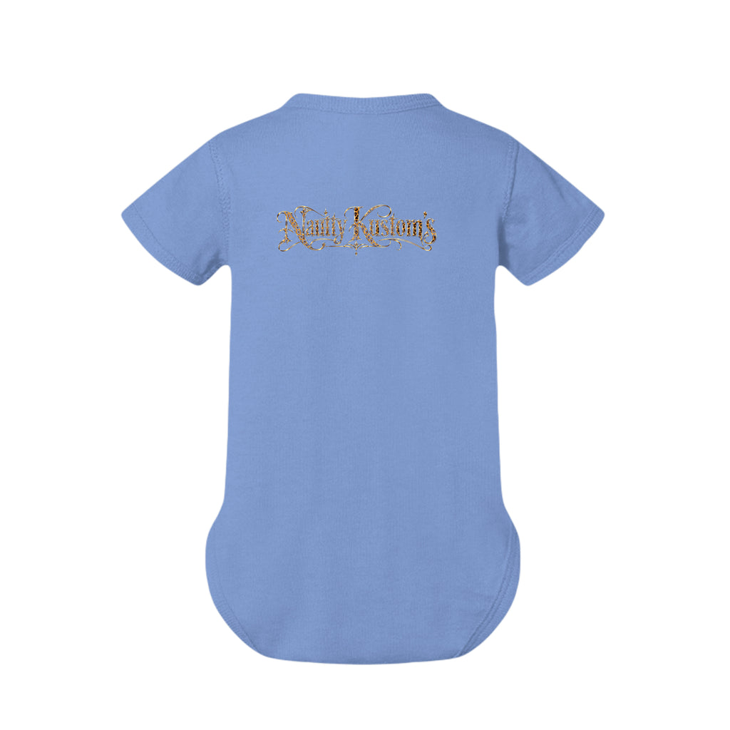 Nautty Baby Infant Bodysuit, back view — Nautty Kustoms