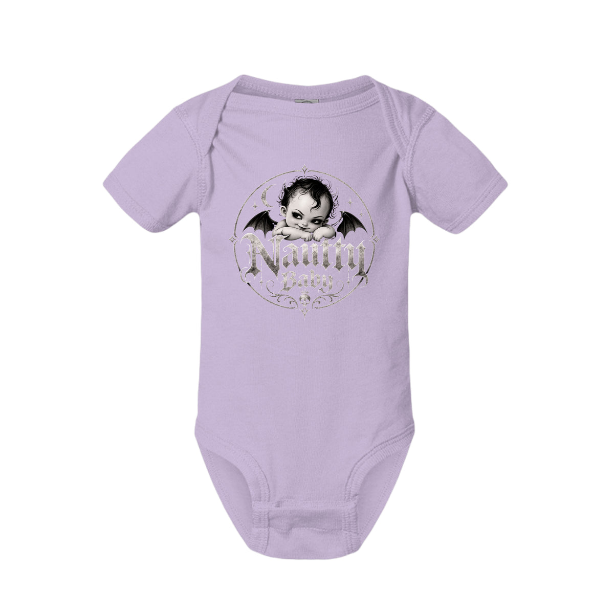 Nautty Baby Infant Bodysuit, front view — Nautty Kustoms