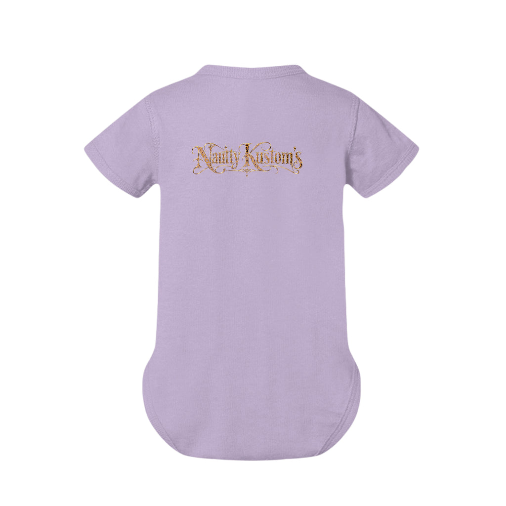 Nautty Baby Infant Bodysuit, back view — Nautty Kustoms