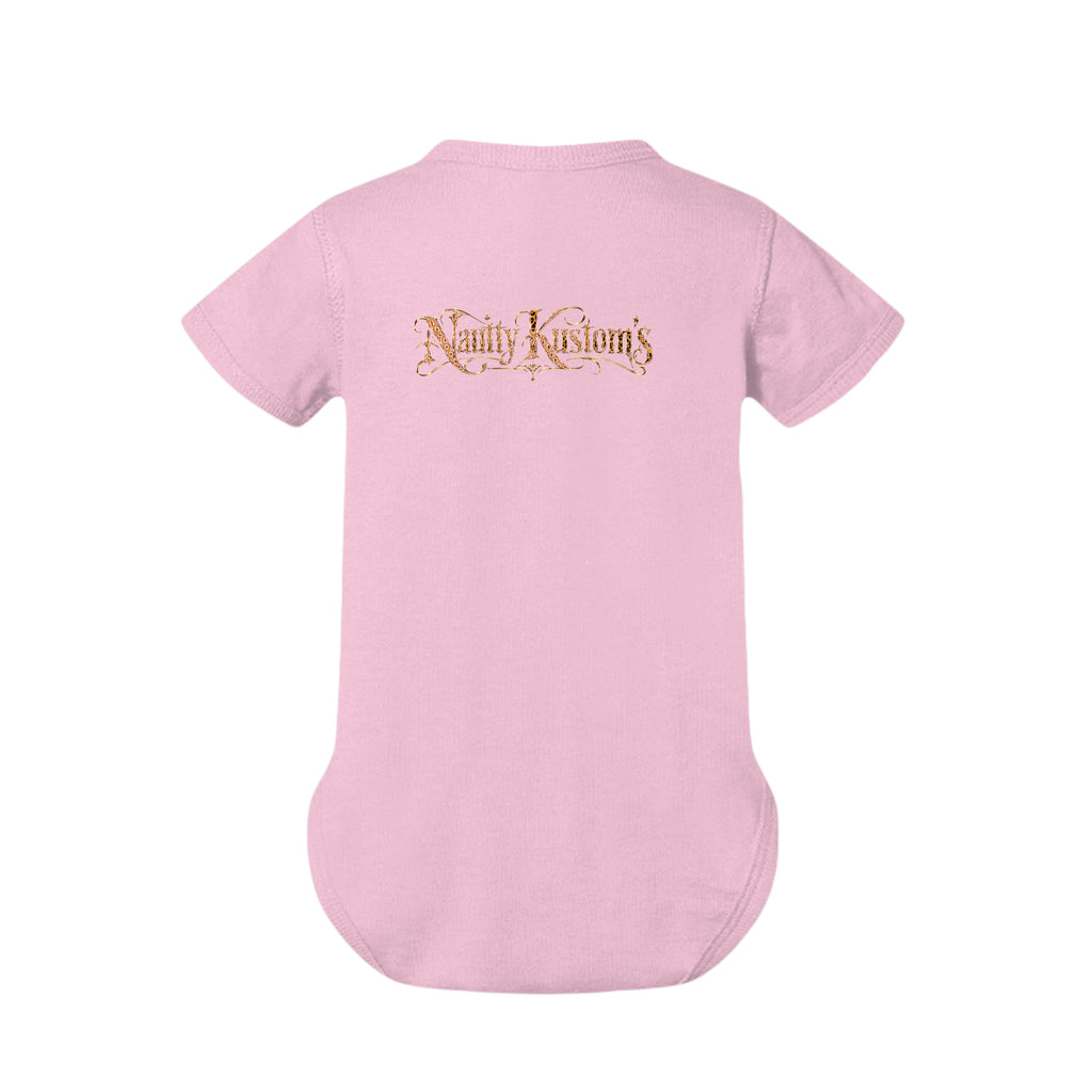 Nautty Baby Infant Bodysuit, back view — Nautty Kustoms