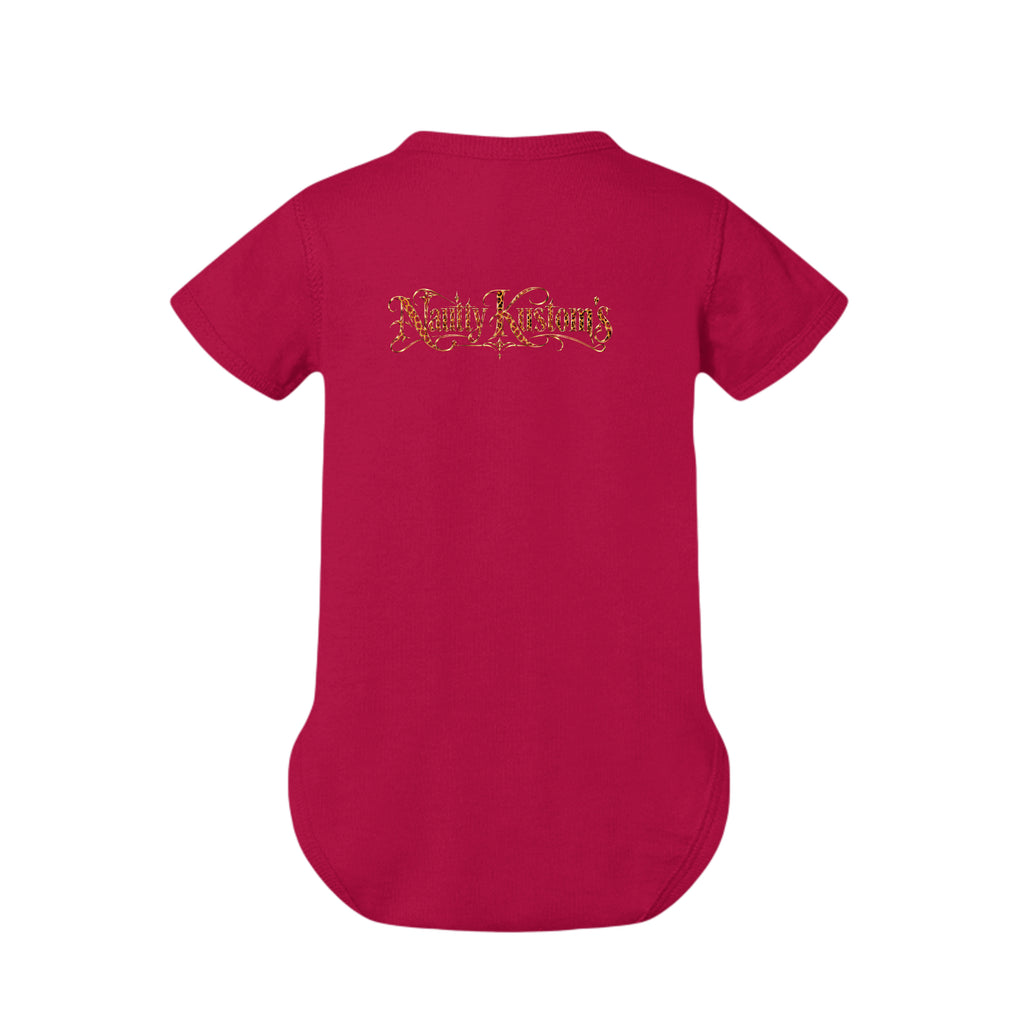 Nautty Baby Infant Bodysuit, back view — Nautty Kustoms