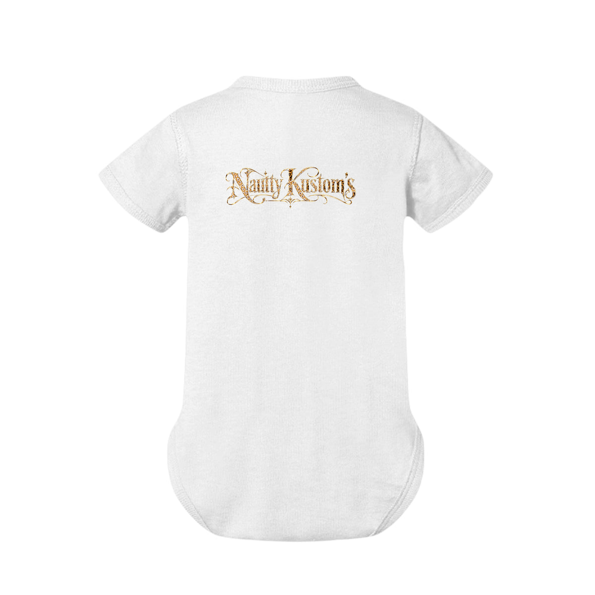 Nautty Baby Infant Bodysuit, back view — Nautty Kustoms