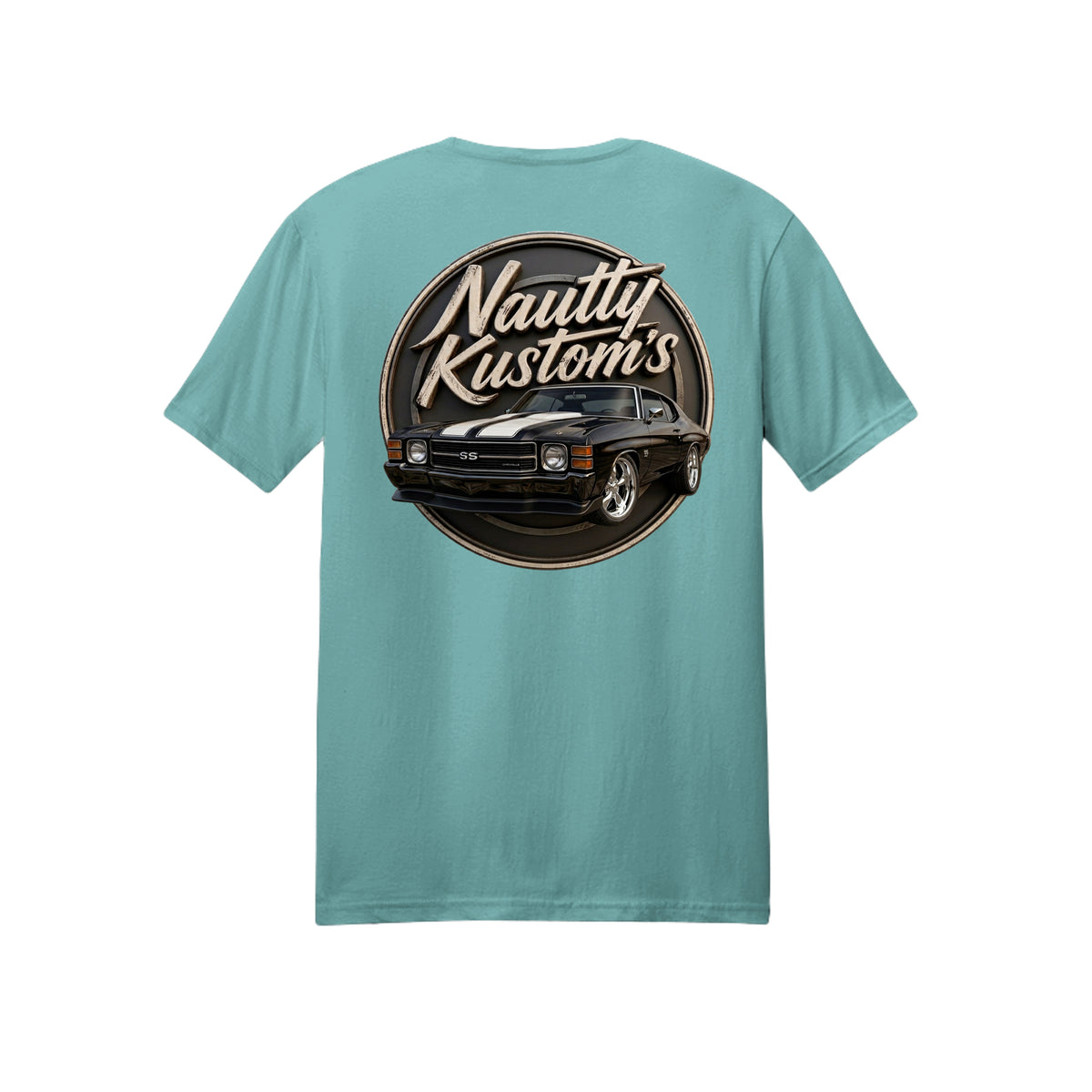 Classic 1 T-Shirt | District, back view — Nautty Kustoms