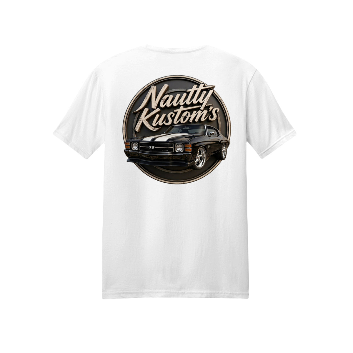Classic 1 T-Shirt | District, back view — Nautty Kustoms