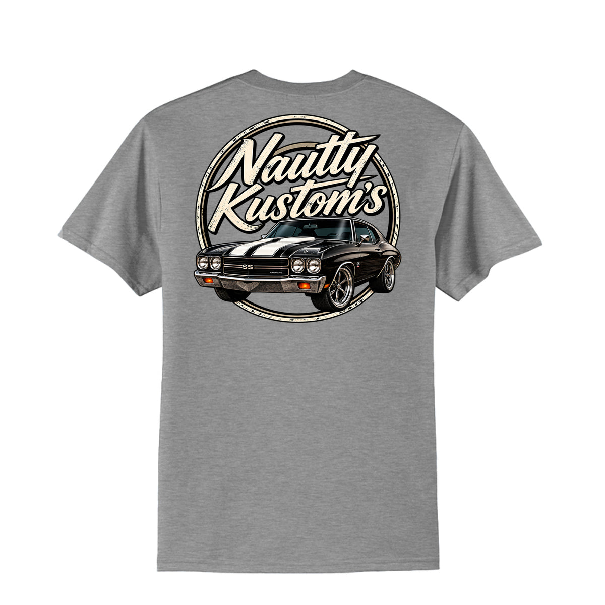 Classic Tall T-Shirt | Port & Company, back view — Nautty Kustoms