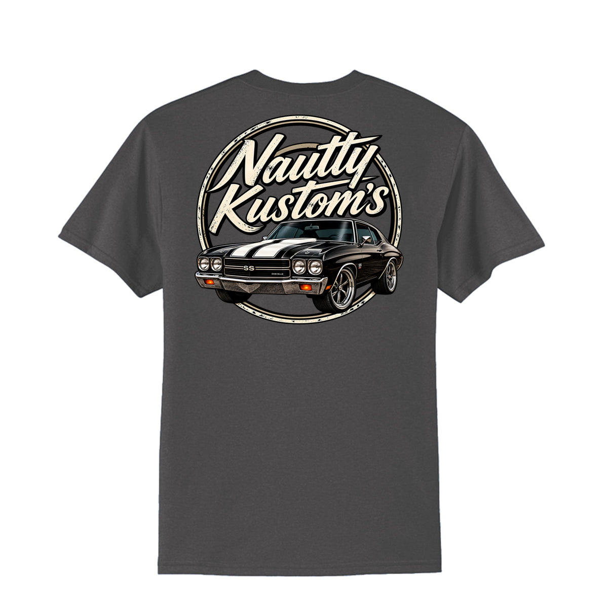 Classic Tall T-Shirt | Port & Company, back view — Nautty Kustoms