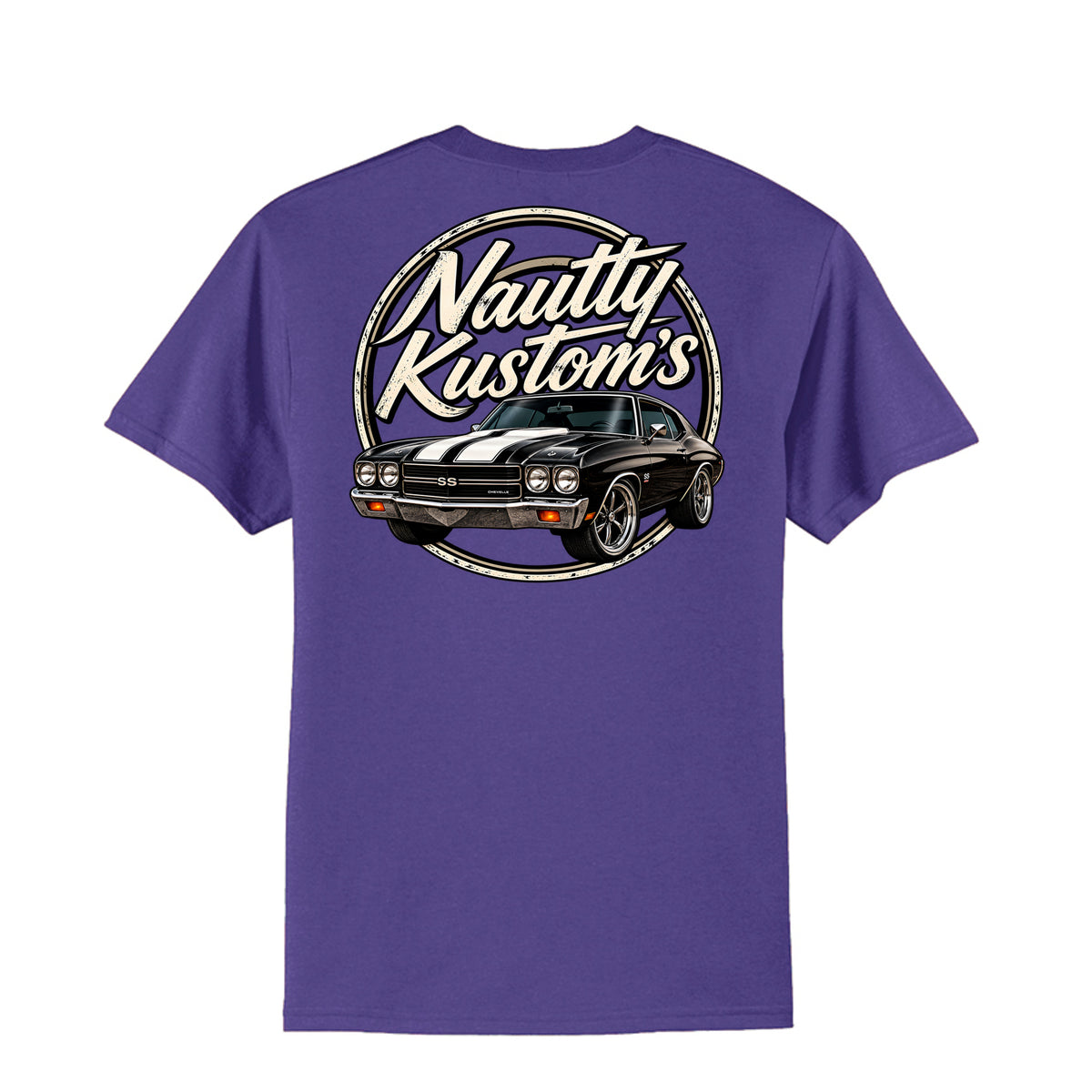 Classic Tall T-Shirt | Port & Company, back view — Nautty Kustoms