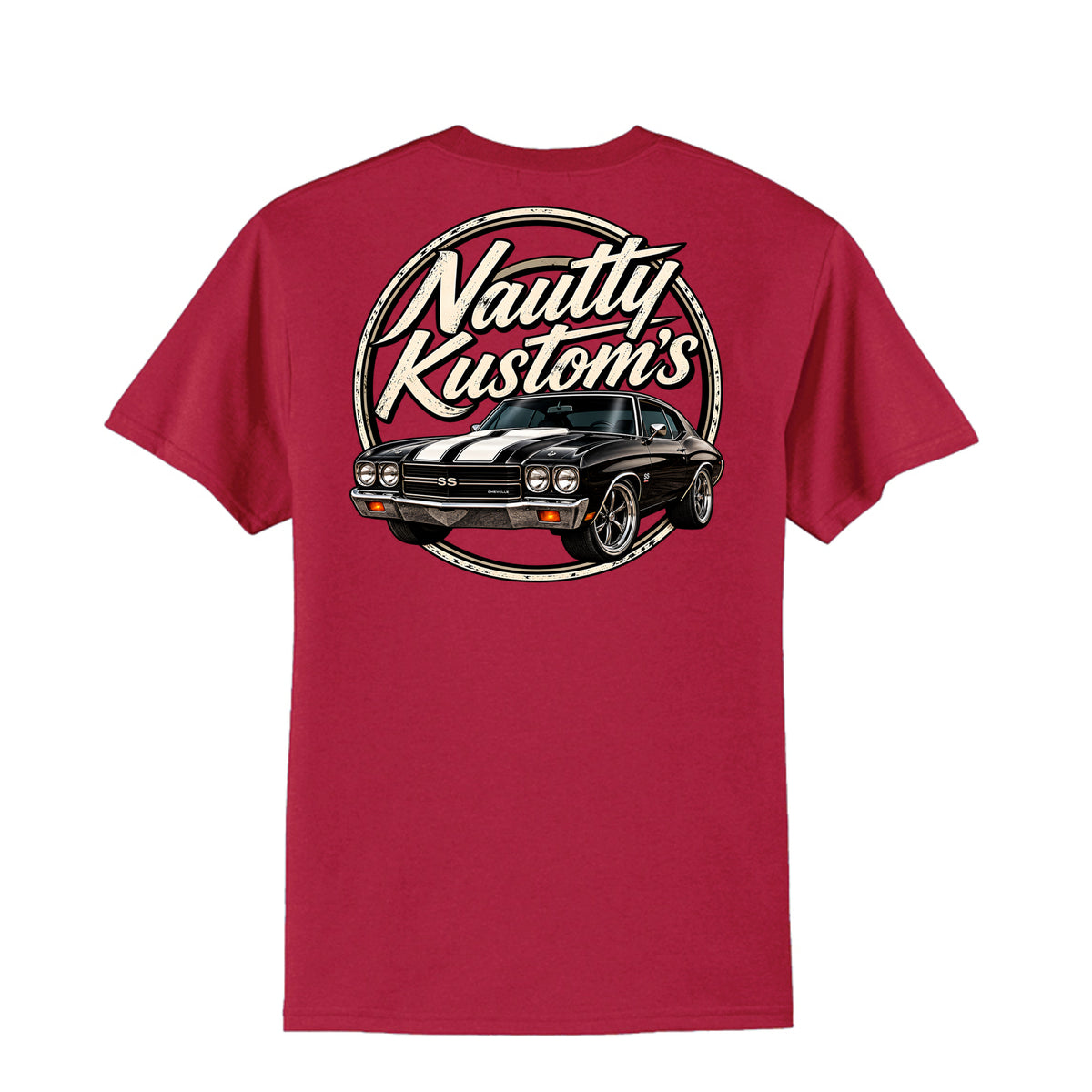 Classic Tall T-Shirt | Port & Company, back view — Nautty Kustoms