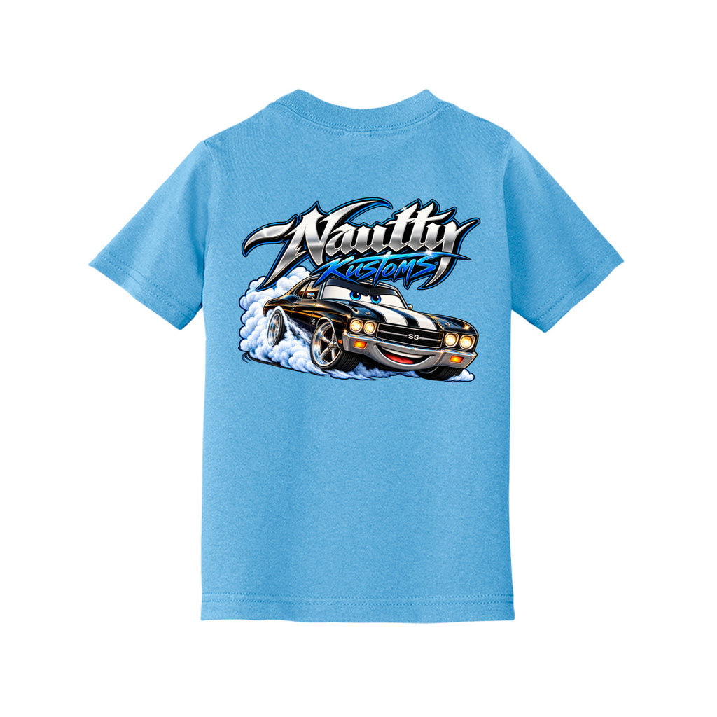 Nautty Kids 3 Toddler T-Shirt, back view — Nautty Kustoms