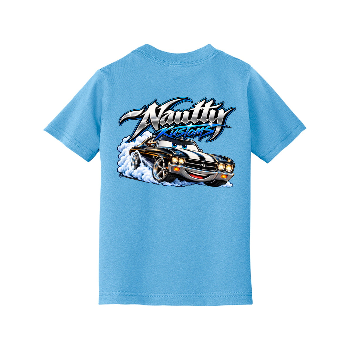 Nautty Kids 3 Toddler T-Shirt, back view — Nautty Kustoms