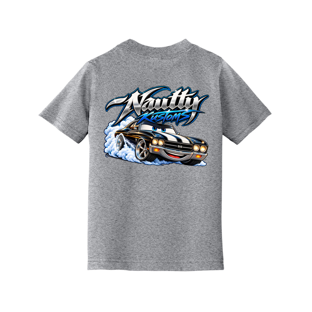 Nautty Kids 3 Toddler T-Shirt, back view — Nautty Kustoms