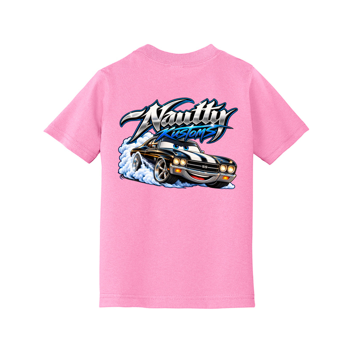 Nautty Kids 3 Toddler T-Shirt, back view — Nautty Kustoms