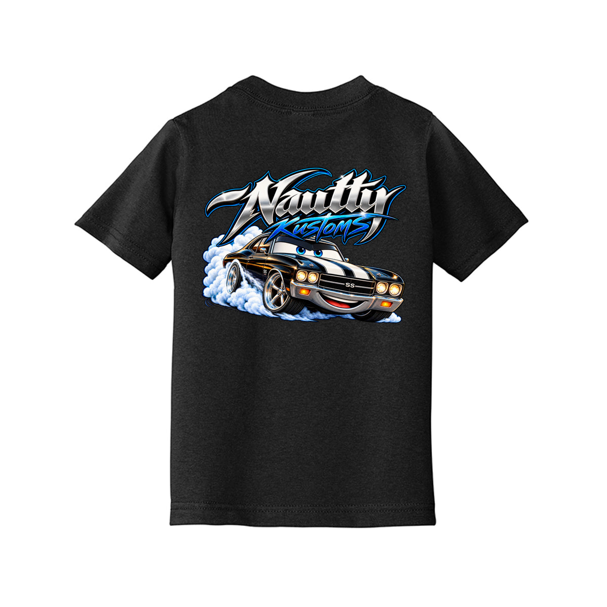 Nautty Kids 3 Toddler T-Shirt, back view — Nautty Kustoms