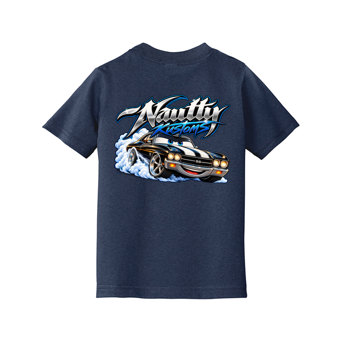 Nautty Kids 3 Toddler T-Shirt, back view — Nautty Kustoms