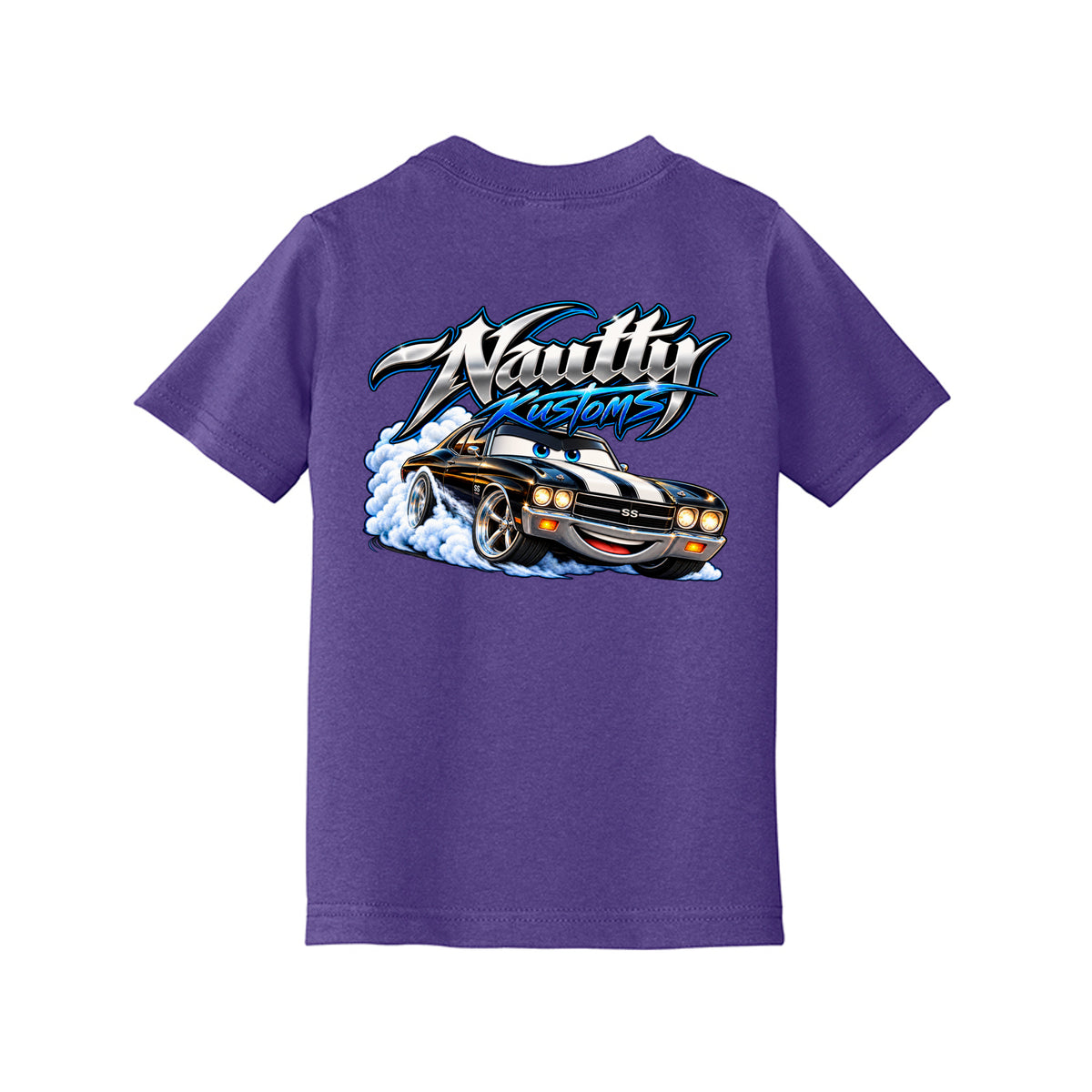 Nautty Kids 3 Toddler T-Shirt, back view — Nautty Kustoms