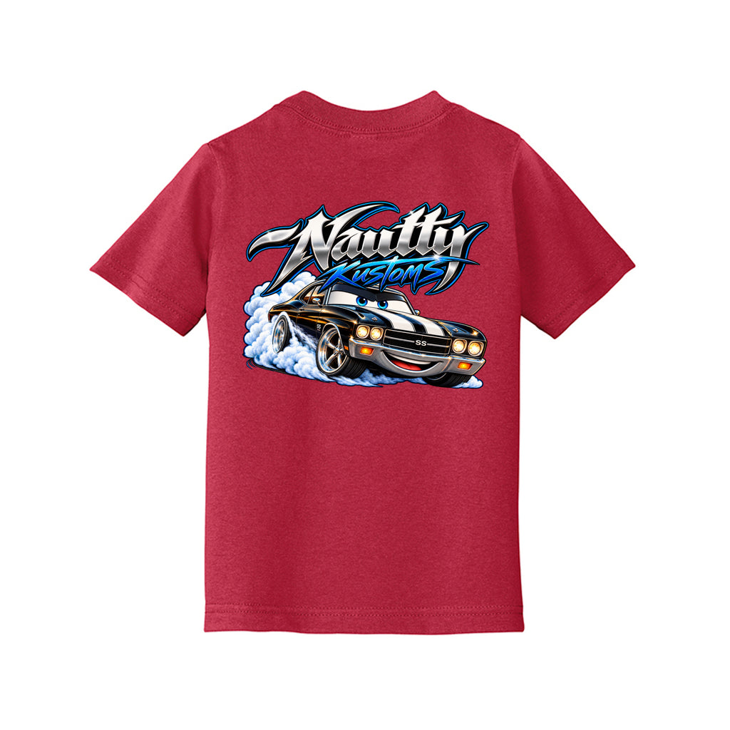 Nautty Kids 3 Toddler T-Shirt, back view — Nautty Kustoms