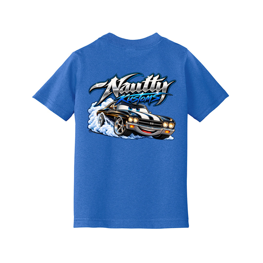 Nautty Kids 3 Toddler T-Shirt, back view — Nautty Kustoms