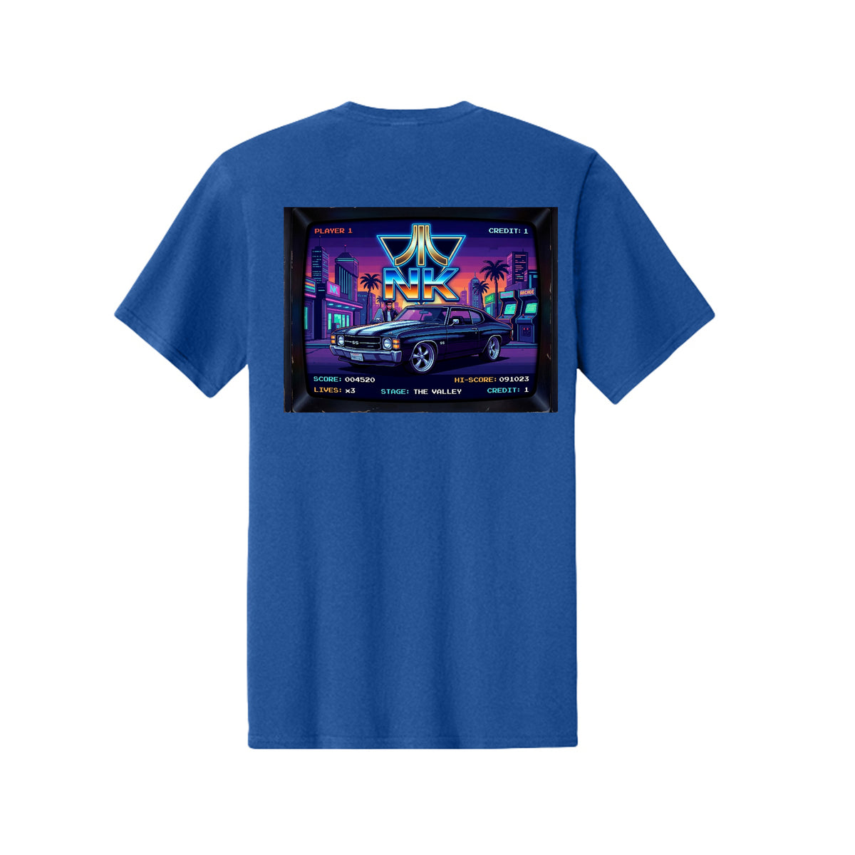 Video Game T-Shirt (Regular), back view — Nautty Kustoms