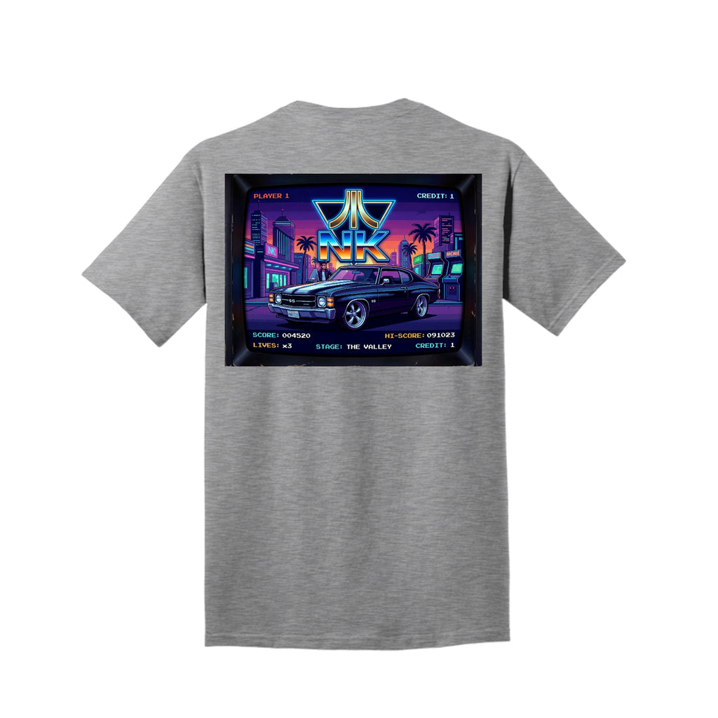 Video Game T-Shirt (Tall), back view — Nautty Kustoms