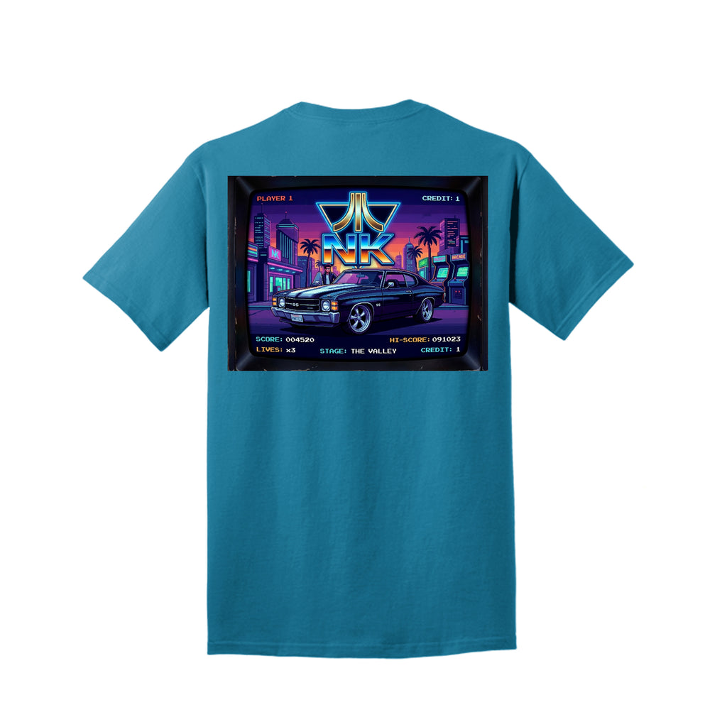 Video Game T-Shirt (Tall), back view — Nautty Kustoms